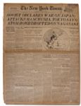 9 August 1945 The New York Times Announces Atom Bomb on Nagasaki