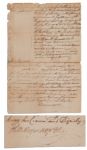 1768 Document Signed by DOI Signer William Hooper -- ...great Damage and against the peace of God and our Sovereign Lord the King his Crown and Dignity... -- With JSA COA