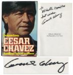 Cesar Chavez Rare Signed Autobiography of La Causa -- Near Fine