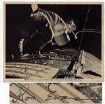 Last U.S. Manned Moon Landing Astronaut, Ron Evans Signed 10 x 8 Photo