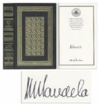 Nelson Mandela Signed Copy of His Autobiography Long Walk to Freedom -- Stunning Luxury Edition