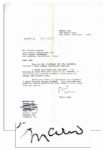 Mario Puzo Typed Letter Signed -- ...Here is the treatment for the Columbia Picture -- Paul Newman...