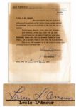 Louis LAmour Document Signed -- Contract For a Collaboration With Screenwriter Jack Natteford