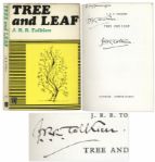 J.R.R. Tolkien Signed Copy of Tree and Leaf -- With PSA/DNA COA