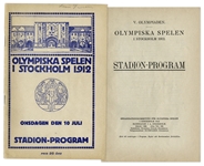 1912 Summer Olympics Program -- Held in Stockholm