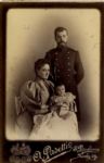 Circa 1895 Photo of Tsar Nicholas II With His Wife and Daughter -- Very Nice Photograph of Russias Last Emperor