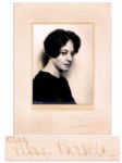 Dorothy Parker Large Photo With Inscribed & Signed Mat -- 1928