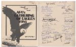 James Doolittle & His Doolittle Raiders Signed Document -- Signed in an 1986 Air Force Association Gathering of Eagles Commemorative Booklet