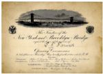 Official Invitation to the May 1883 Opening Ceremonies of the Brooklyn Bridge -- Tiffany & Co. Printing