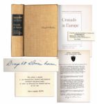 Dwight D. Eisenhower Signed Limited Edition of His Memoir Crusade in Europe -- With Autographed D-Day Speech