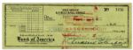 Lucille Ball Check Signed With Full Signature, Lucille Ball Arnaz -- Dated 15 September 1952 in Very Good Condition -- 8.5 x 3