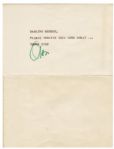 Orson Welles Typed Letter Signed to Los Angeles Film Columnist Kendis Rochlen -- ...Please forgive this lone delay...