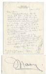 Mary Astor Autograph Letter Signed to Her Agent Gloria Safier -- ...I had a lovely Christmas -- just being home...