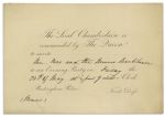 1842 Royal Invitation to Queen Victorias Buckingham Palace