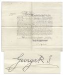 King George V 1929 Document Signed -- Large Document Measures 21 x 16.5