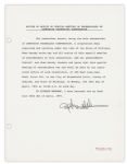 DeLorean Motor Company Founder John Z. DeLorean Signed Document -- 1976