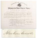Abraham Lincoln Document Signed as President in 1865 -- With Full "Abraham Lincoln" Signature