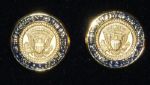 Bill Clinton Diecast Presidential Seal Cufflinks - - Seal of the President of the United States -- Approx. 0.75 in Diameter -- Mint