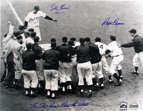 Bobby Thomson and Ralph Branca Signed Photo -- Thomson Passed Away in 2010