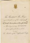 1881 Presidential Invitation by Rutherford B. Hayes and First Lady Lucy Webb Hayes