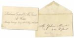 Ulysses S. Grant Dinner Invitation to Three Separate Dinners Hosted by Him and His Wife -- At Home / Monday Evenings... 