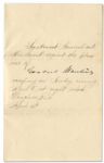 Ulysses S. Grant Invitation to His Home in Washington D.C. -- ...request the pleasure of General Marstons company...

