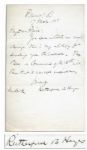 Rutherford B. Hayes Handwritten Note Signed -- ...You seem interested in my doings... -- With Full Signature
