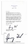 Gerald Ford Letter Signed as President -- ...If we are to contain inflation and its damaging effects on the economy and the American people, we must continue to work for reduced federal spending