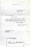 Herbert Hoover Typed Letter Signed -- ...You dont have to send me all that alarming information about yourself...