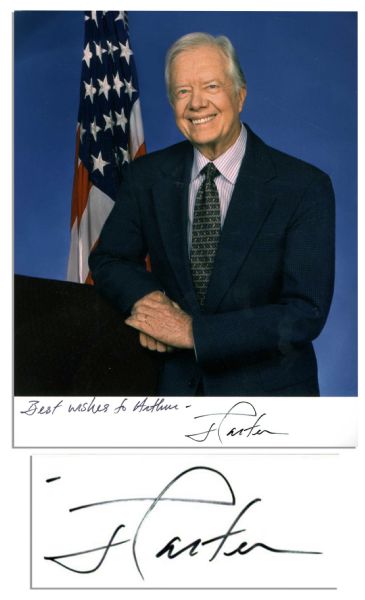 Jimmy Carter Signed 8'' x 10'' Photo 