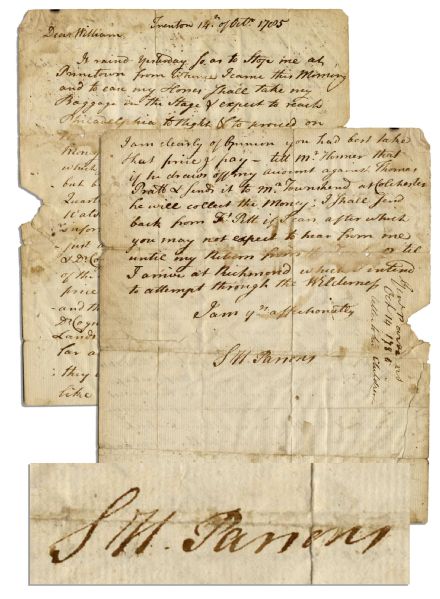 American Revolution General Samuel Holden Parsons Autograph Letter Signed -- ''...Dr. Cogwell applied to me for the purchase of the Horseneck farm...'' -- 1785