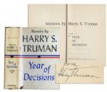 Harry Truman Signed Limited Edition of His Memoir, "Year of Decisions"