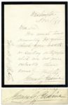 Humorous James Gillespie Blaine Autograph Letter Signed -- ...How much time annually do you think you waste in seeking autographs which are no more valuable than mine?... -- 1881