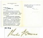 Vice President Charles Gates Dawes Signed Letter -- ...I realize the value of your plan for the recognition of civic service as never before... -- 1927