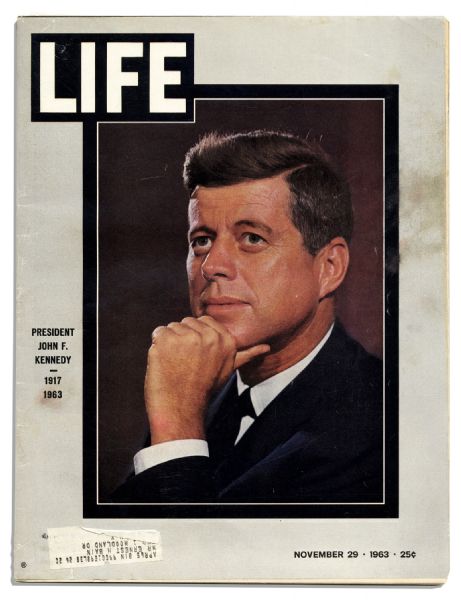 ''Life'' Magazine Covering the Assassination of John F. Kennedy -- 29 November 1963 -- Toning, Else Near Fine