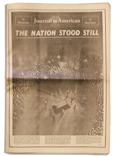 ''New York Journal American'' From 25 November 1963 -- JFK's State Funeral: ''The Nation Stood Still''