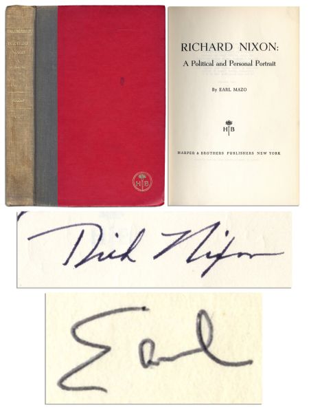''Richard Nixon: A Political and Personal Portrait'' First Edition Signed by Nixon