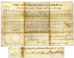 Andrew Jackson Indiana Land Grant Signed as President