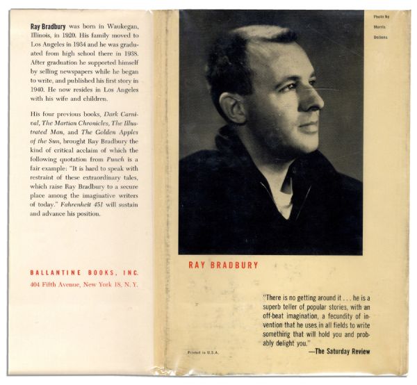 Ray Bradbury Signed First Edition of ''Fahrenheit 451'' -- Rare
