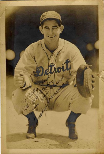 Rare Large Mickey Cochrane Signed Photograph -- Image of the Baseball Hall of Famer Quite Uncommon in This Size