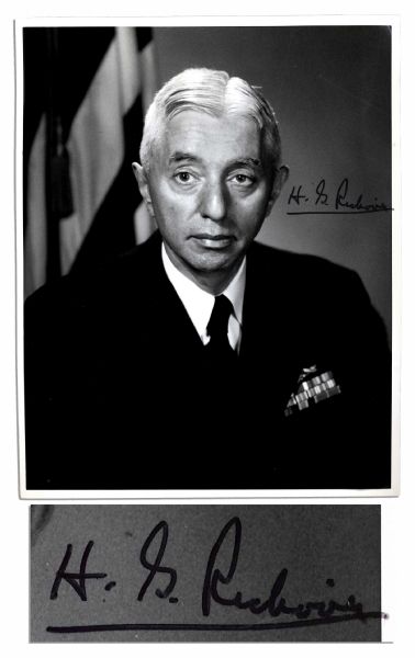 Admiral Hyman Rickover Signed 8'' x 10'' Photo