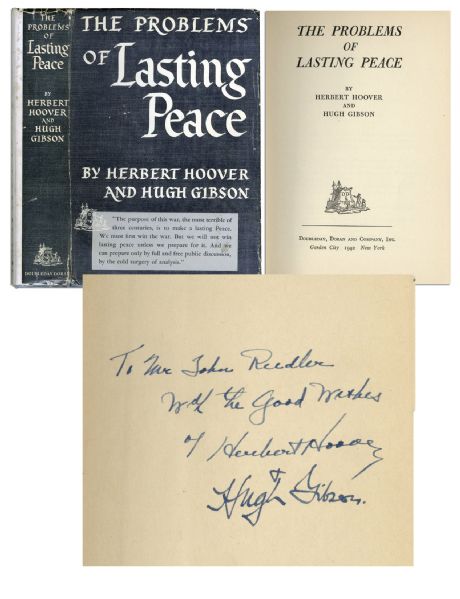 Herbert Hoover Signed First Edition of ''The Problems of Lasting Peace''