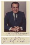 Richard Nixon Signed 8 x 10 Photo -- With JSA COA