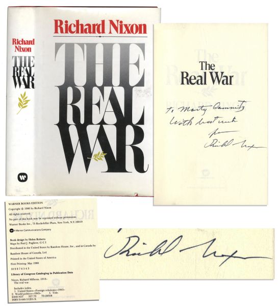Richard Nixon ''The Real War'' Signed First Edition, Third Printing