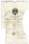 President James Buchanan 1848 Signed Passport