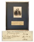 Admiral Richard Howe Document Signed Howe in Black Ink -- 22 February 1785 -- Partial Document Clipped to a Size of 6.75 x 2.5, Matted and Framed to an Overall Size of 12.75 x 16 --...