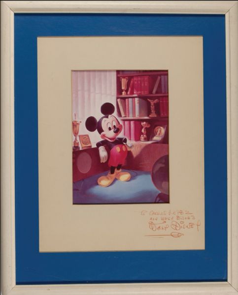 Mickey Mouse Print Signed by Walt Disney -- With PSA/DNA COA