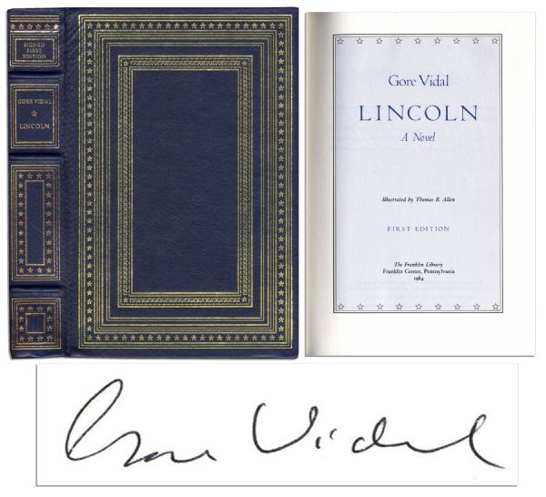 Gore Vidal ''Lincoln'' Signed -- Limited First Edition
