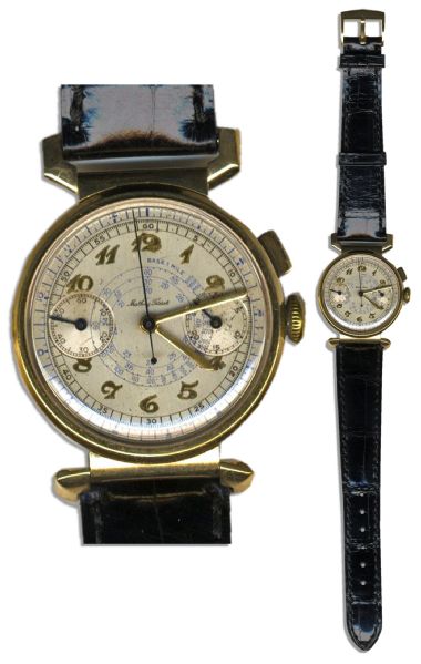 Clark Gable's Personally Owned Mathey-Tissot Chronograph Wristwatch
