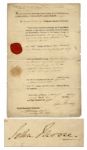 British General Sir John Moore 1808 Document Signed -- Just Months Before His Heroic Death at Battle of Corunna
